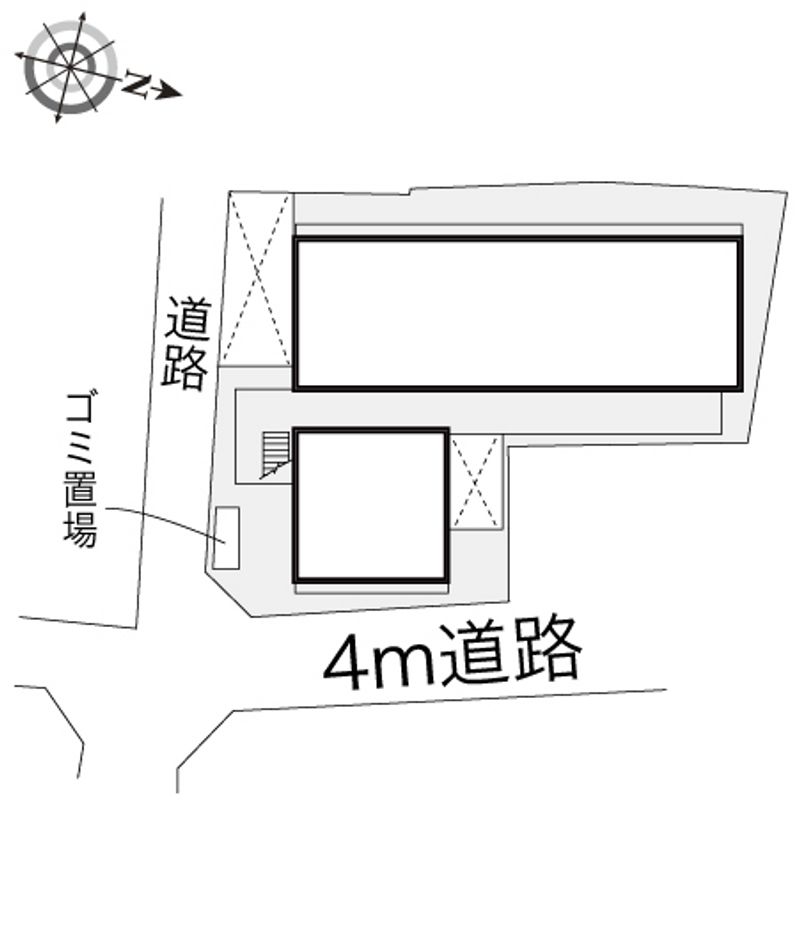 レオパレスアムール豊中南 配置図