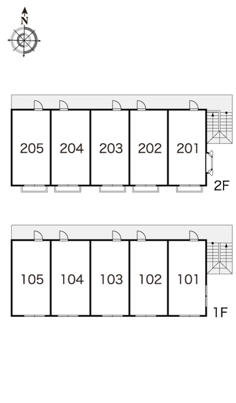 レオパレスＮｏｒｔｈＣｏｕｒｔ 間取配置図