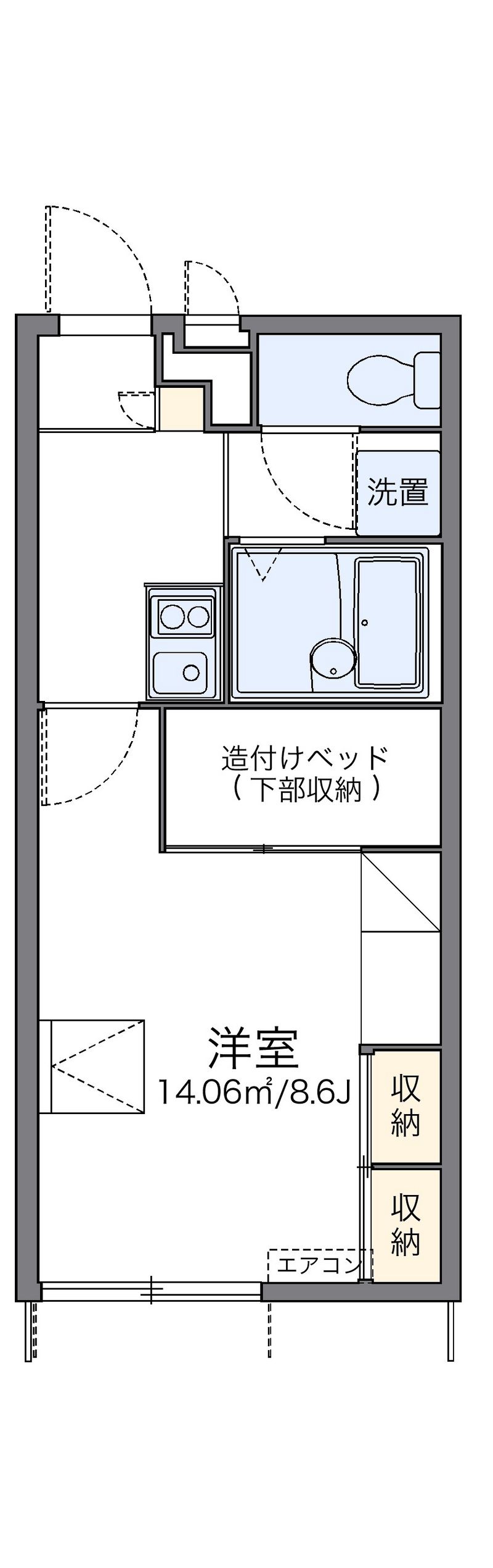 レオパレス紀水 間取図