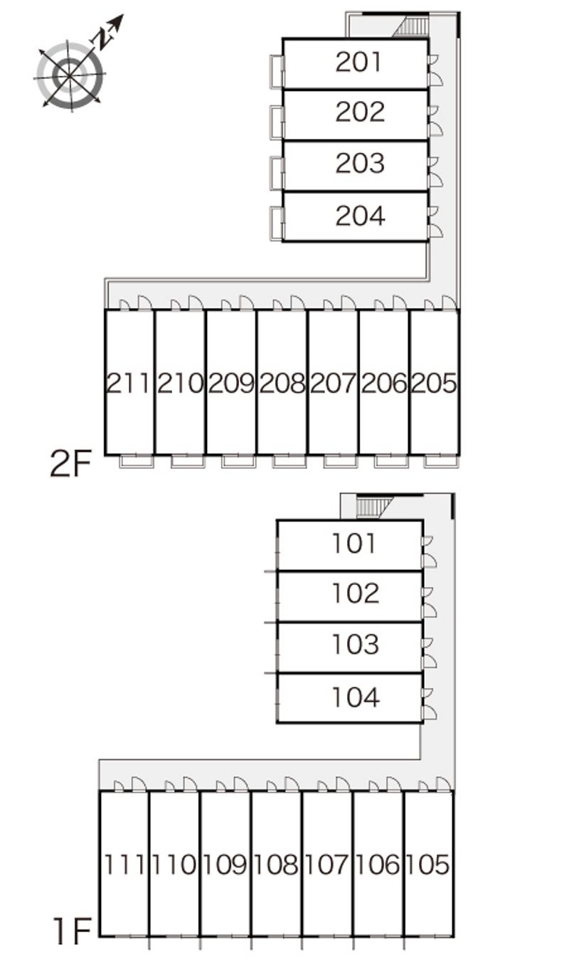 レオパレス第１アベリア 間取配置図