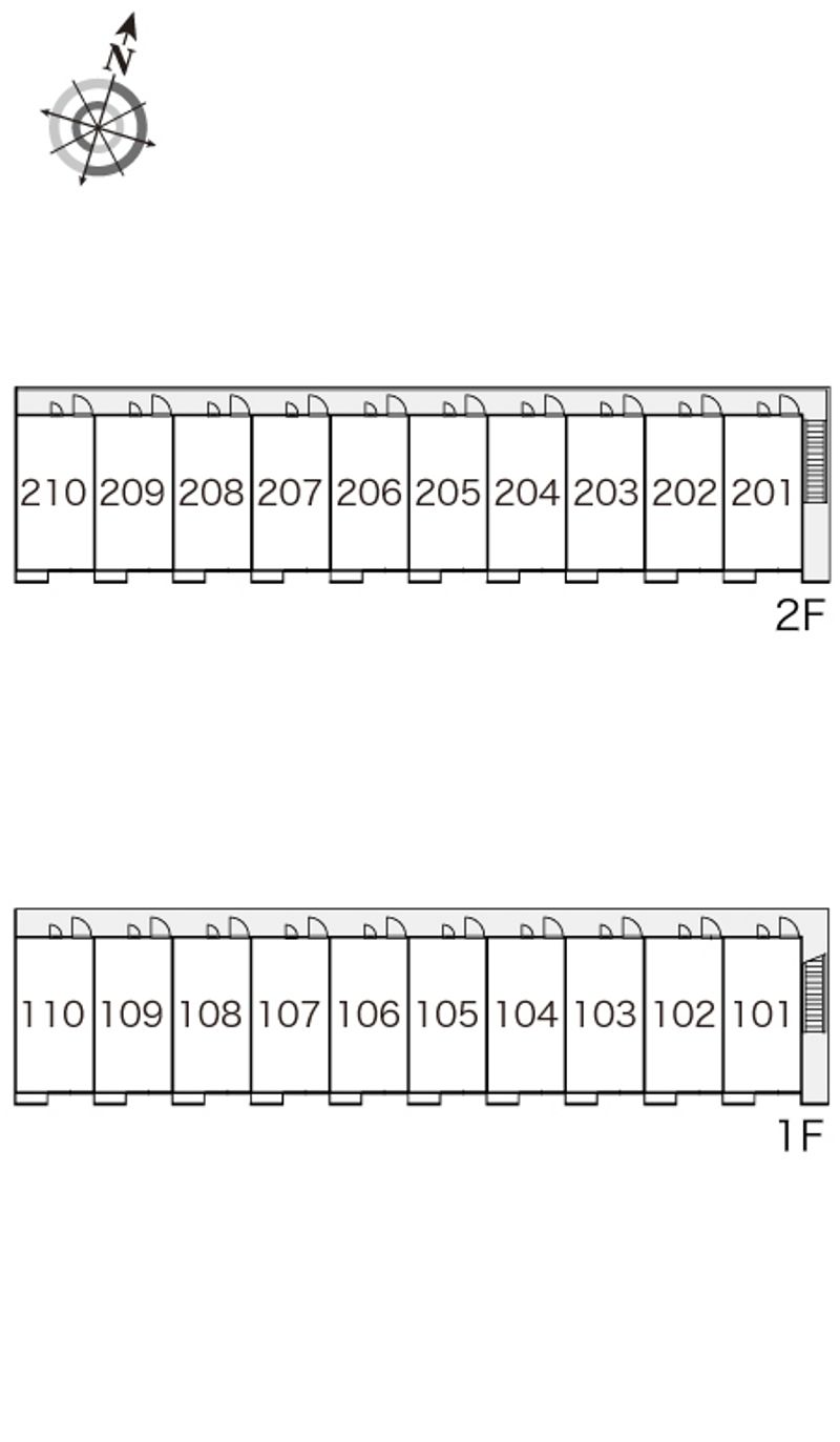 レオパレス板付東 間取り配置図