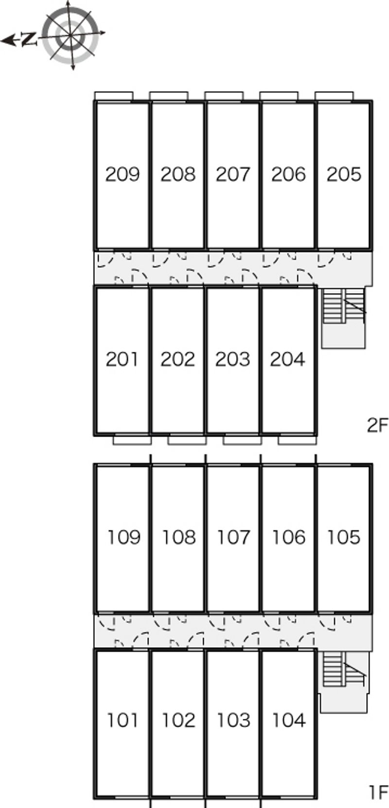 レオパレス六町 間取配置図