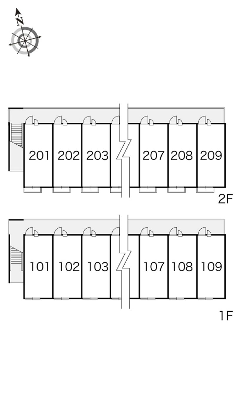レオパレスあづま 間取り配置図