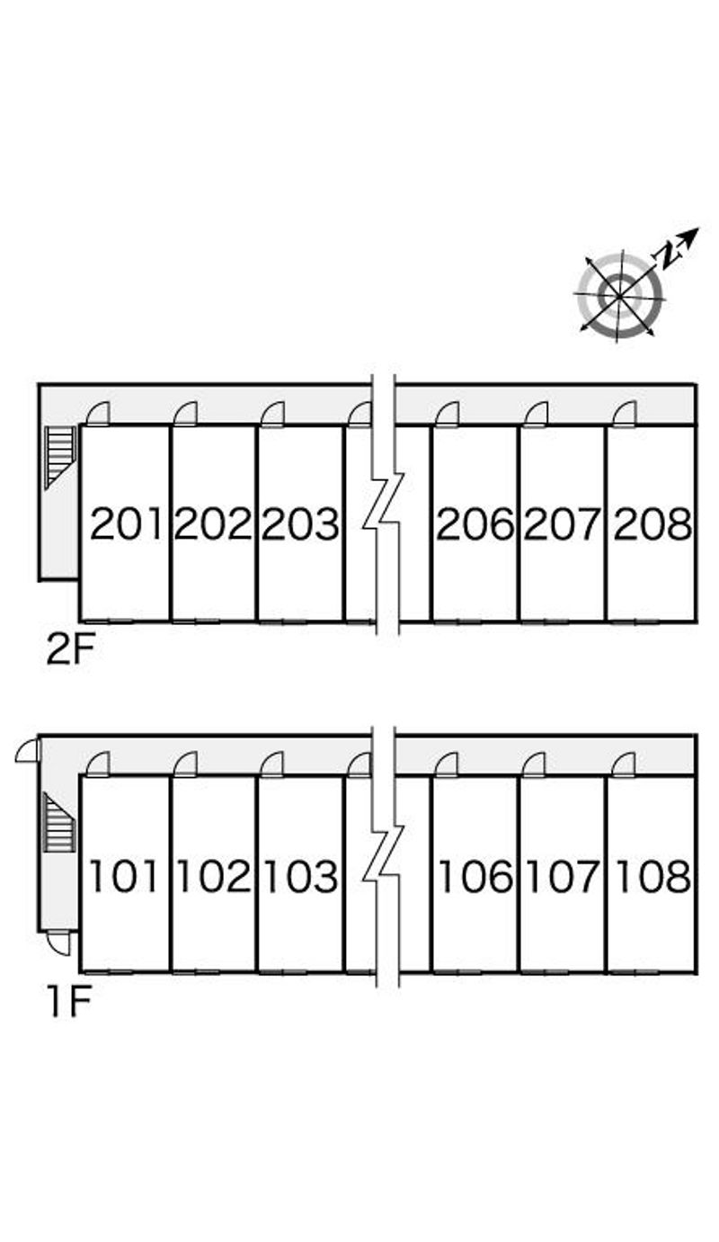 レオパレスメムロ 間取配置図