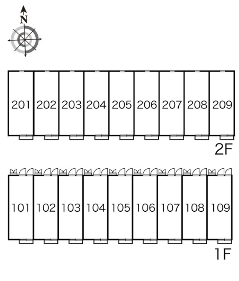 レオパレスフォンターナ 間取配置図