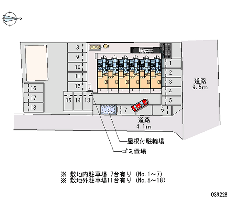 レオパレスねむの木 月極駐車場