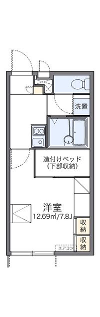 レオパレスリバーサイド虹 間取り図