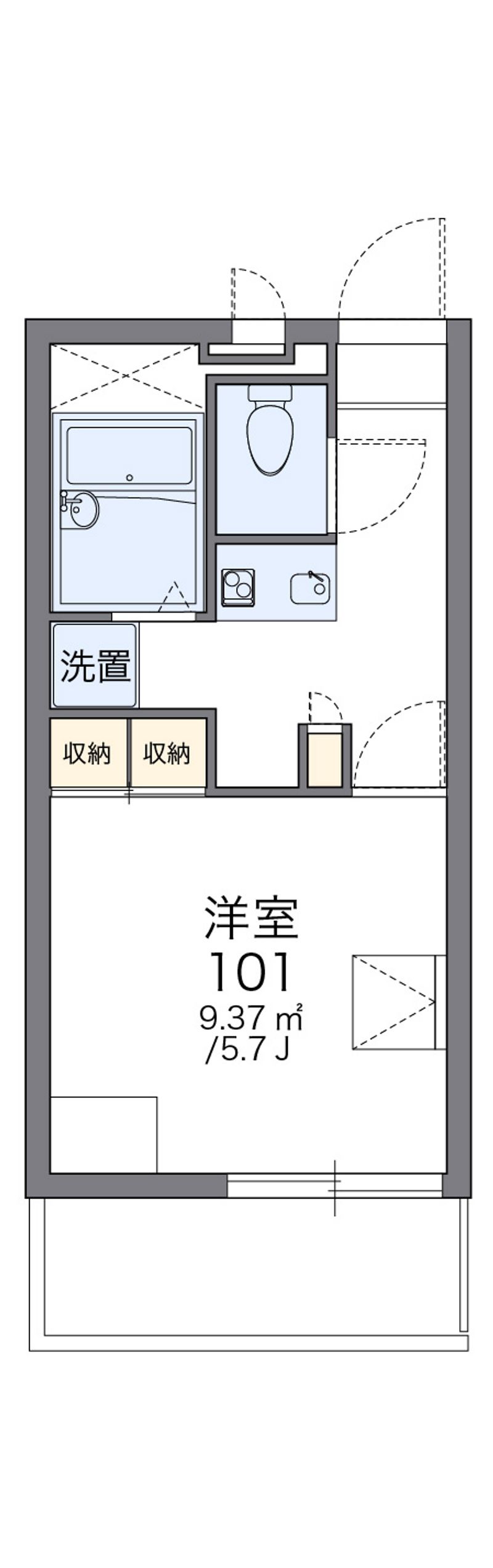 レオパレスハピネス湘南 間取図