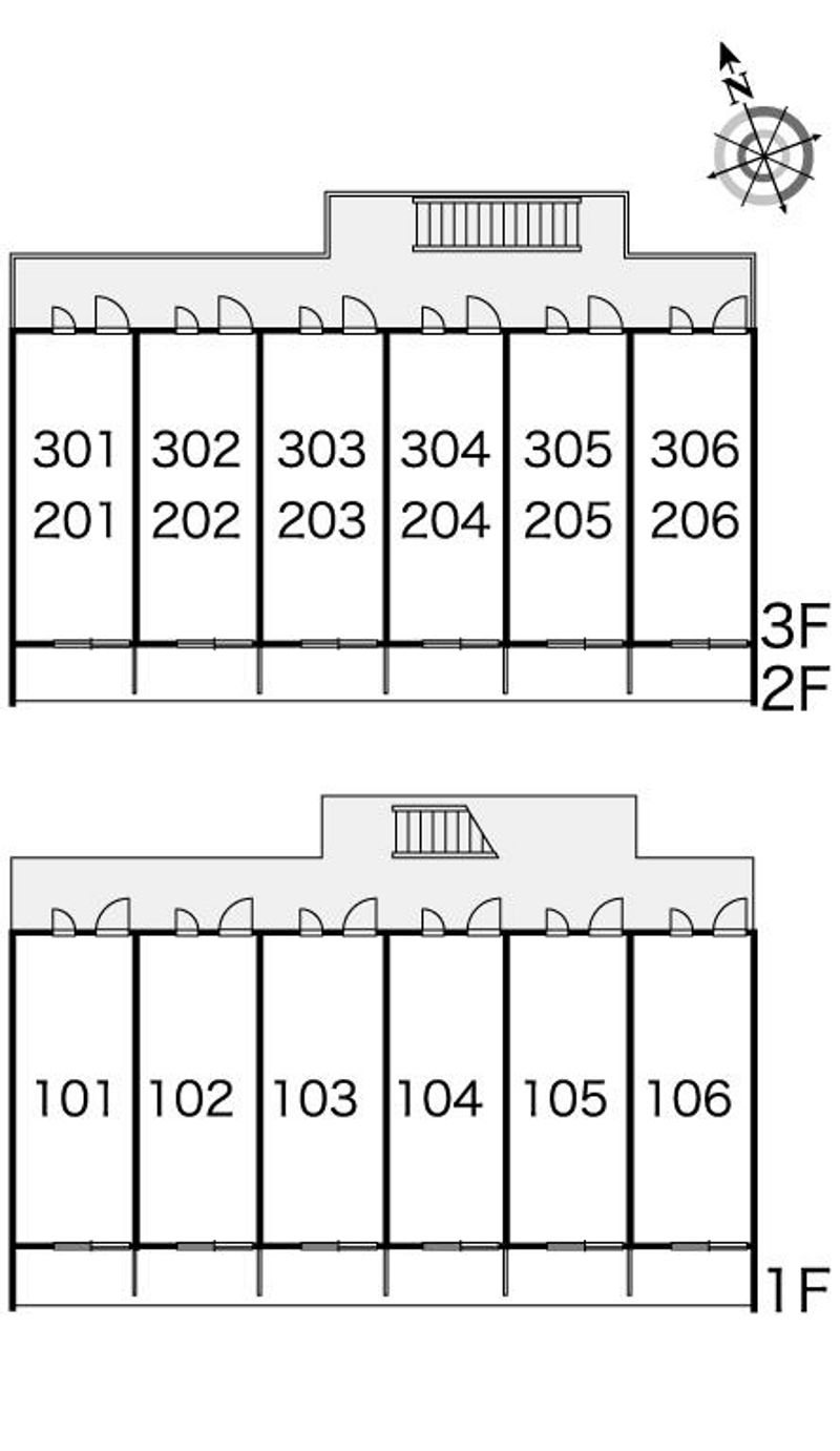 レオパレスソフィアハイツⅡ 間取り配置図
