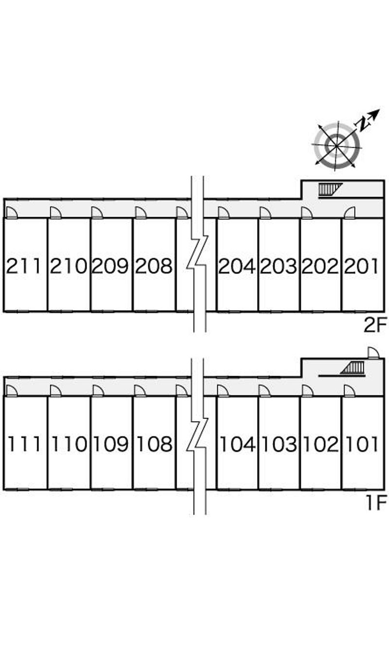 レオパレスサンブリッジⅧ 間取配置図