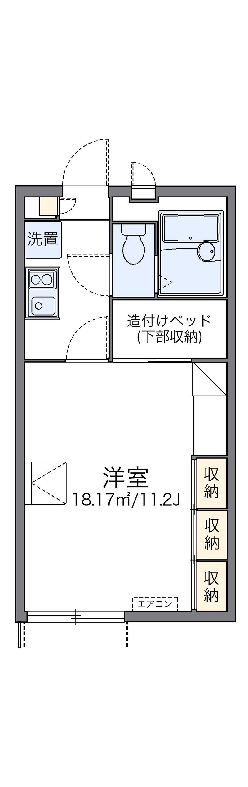 レオパレス川津 間取図