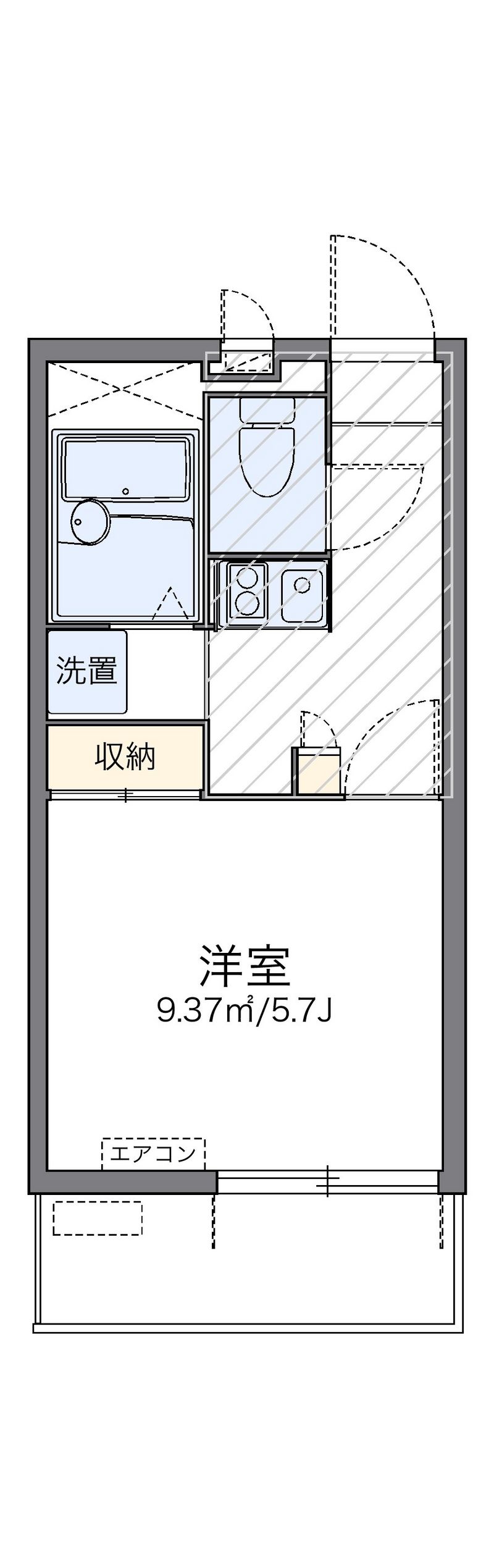 レオパレスオクシム 間取図