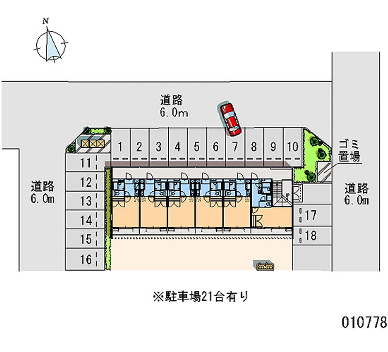 レオパレスさぎしま 月極駐車場