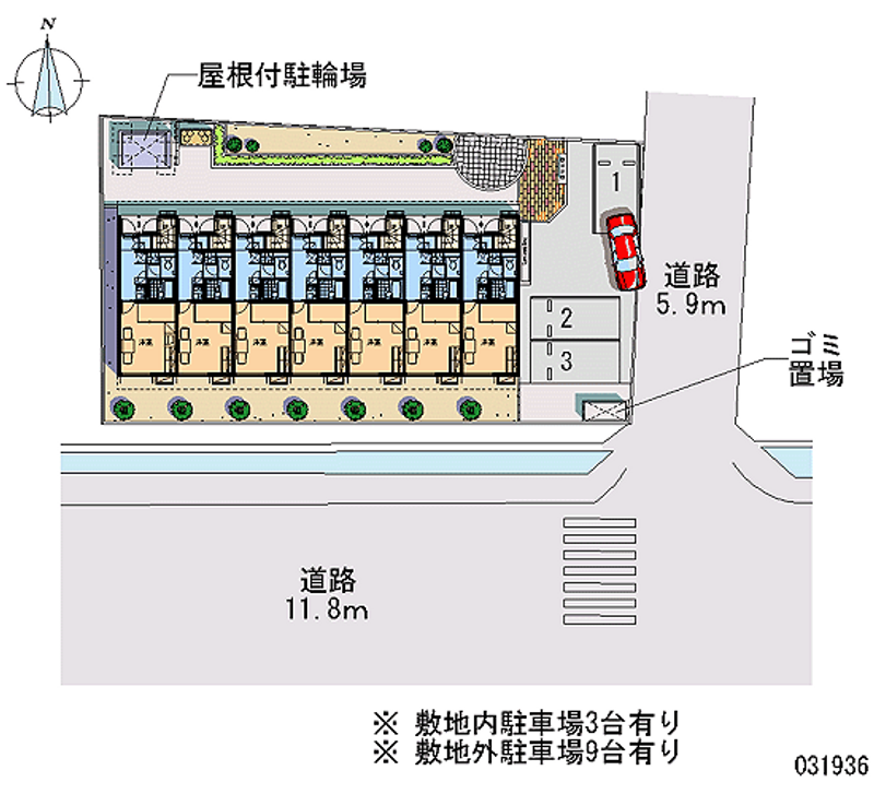 レオパレス重藤 月極駐車場