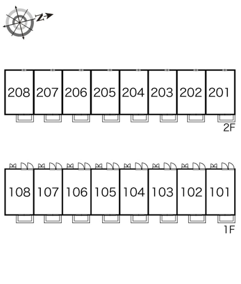 レオパレスイシハラⅠ 間取り配置図