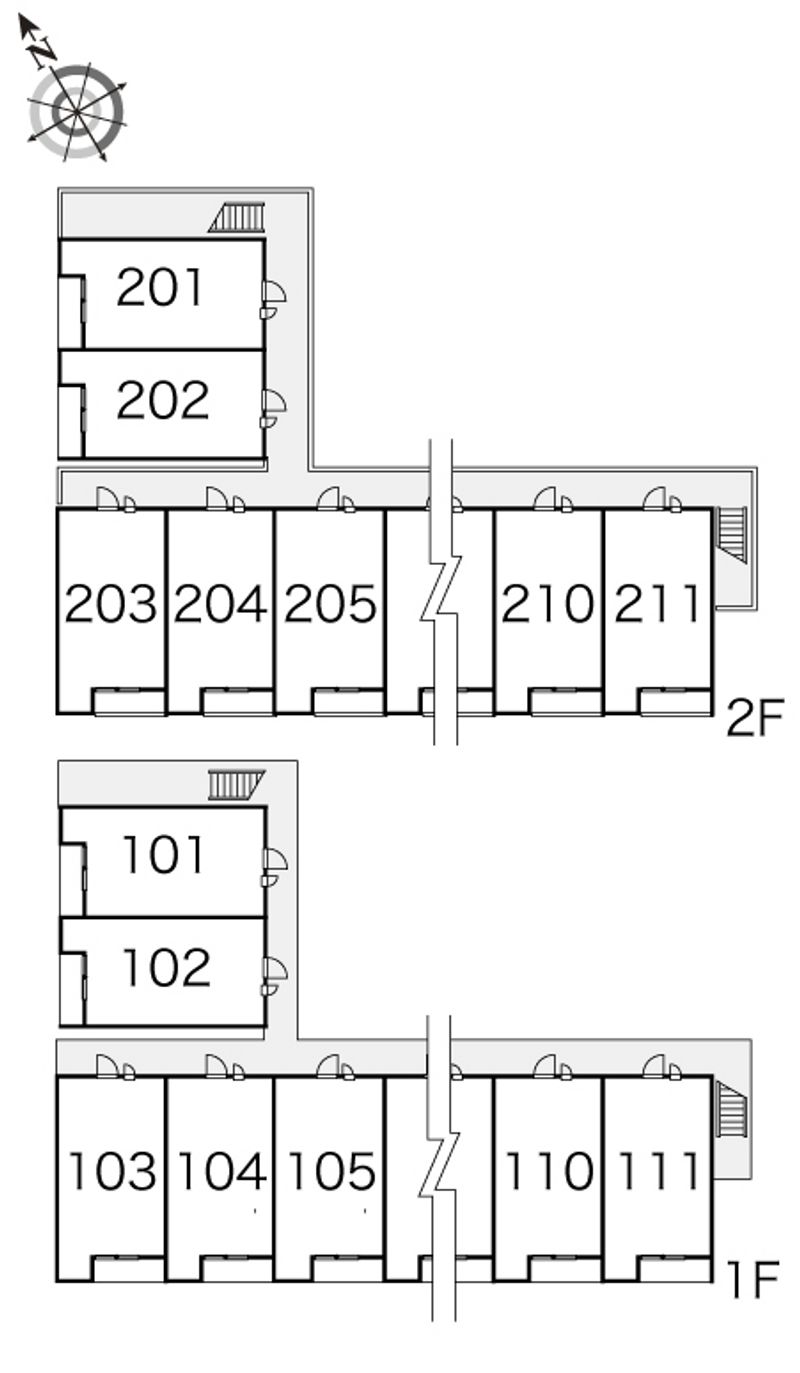 レオパレスアドゥスィール 間取配置図