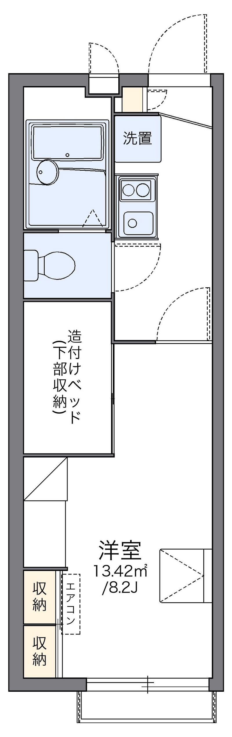 レオパレスぐみ沢 間取図
