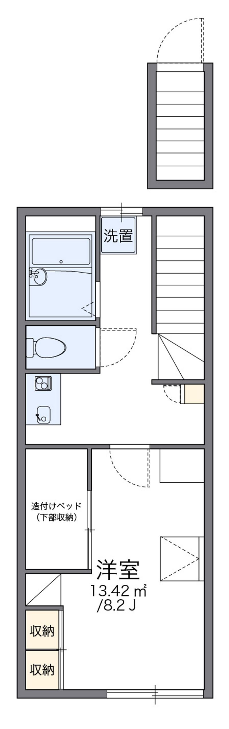レオパレスチェリーコーポ輝 間取図