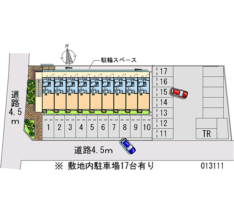 レオパレスペアグレイス 月極駐車場