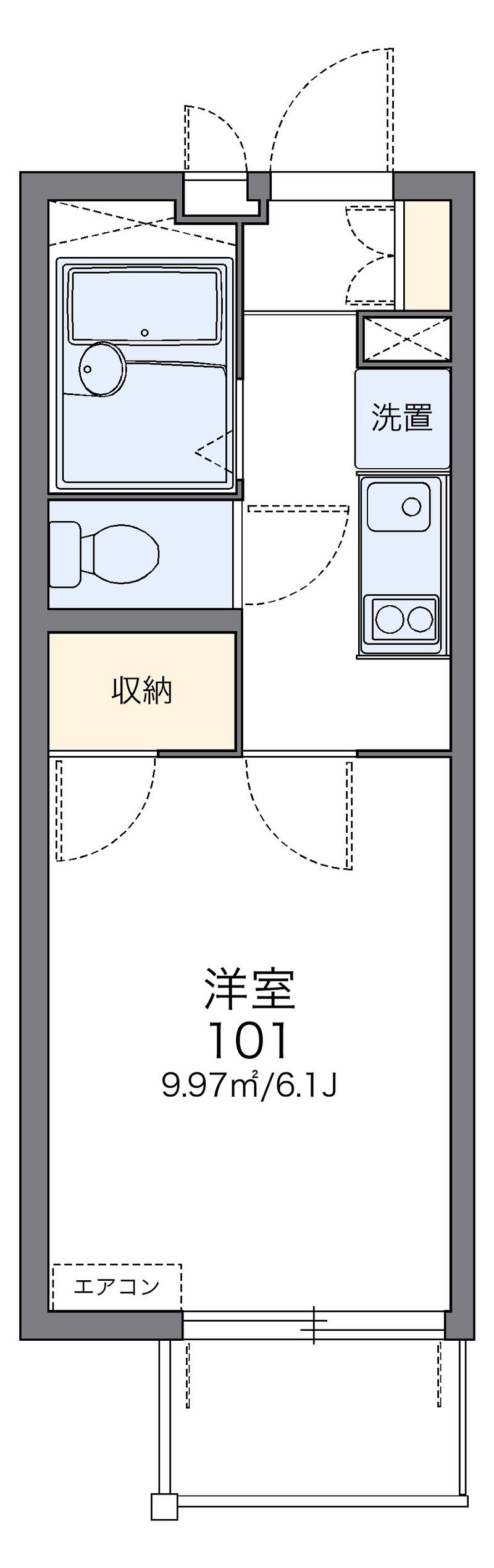 レオパレスすずしろ 間取図