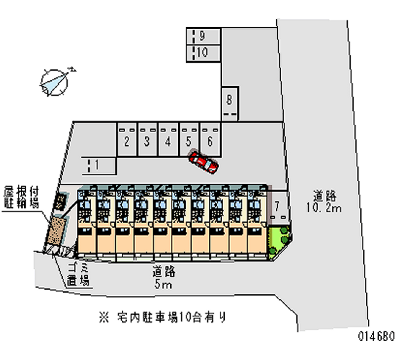 レオパレスたたら 月極駐車場