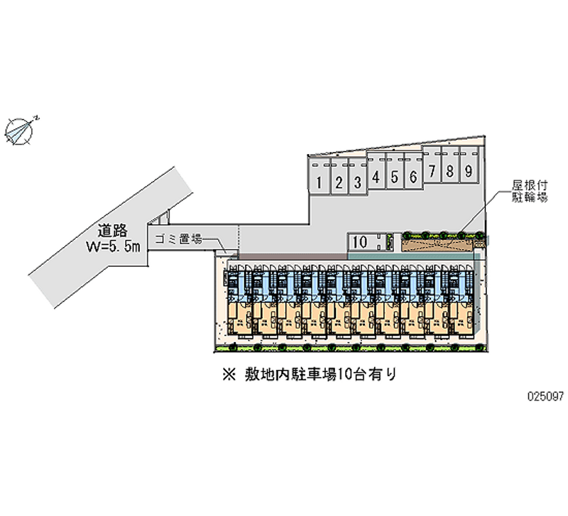 レオパレスリバーサイド上砂 月極駐車場