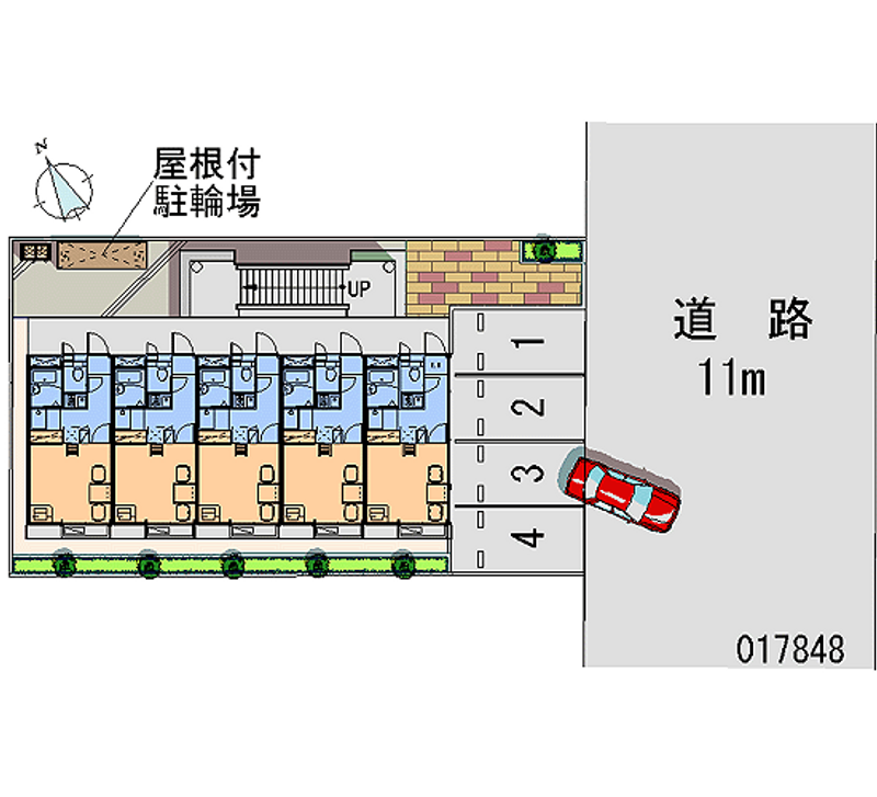 レオパレスひまわりハイツ 区画図