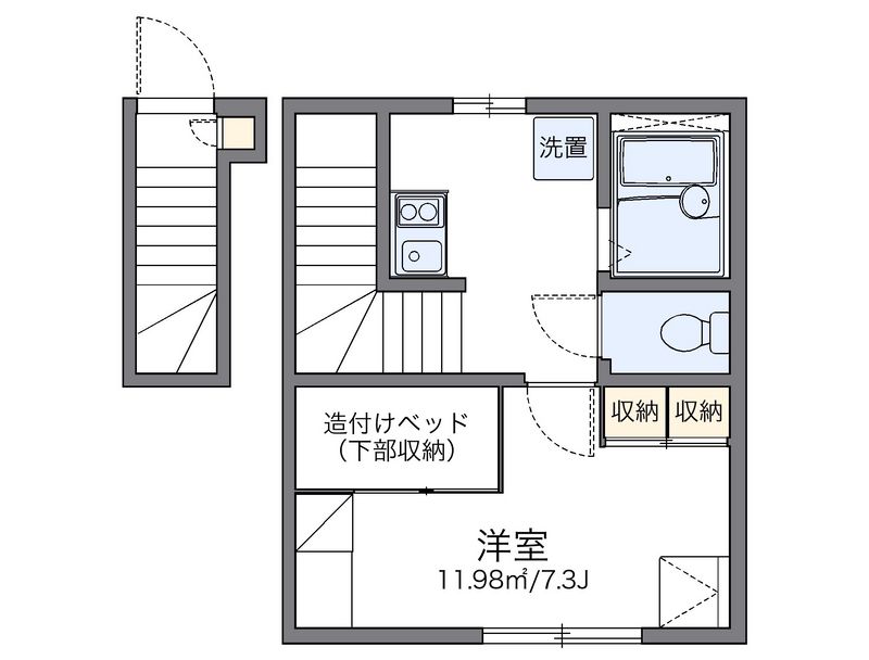 レオパレス中田第三 間取図