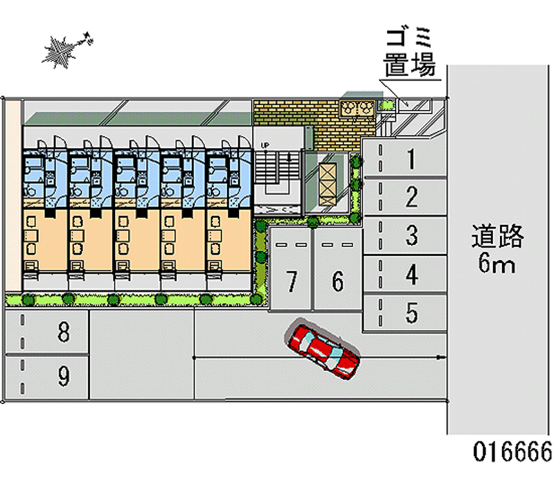 レオパレスホワイトプラム 月極駐車場