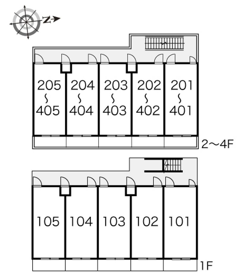 レオパレスチェリーロード 間取配置図