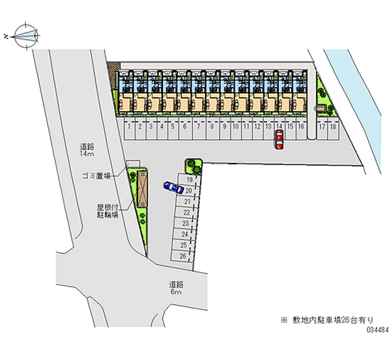 レオパレス一ツ葉 月極駐車場