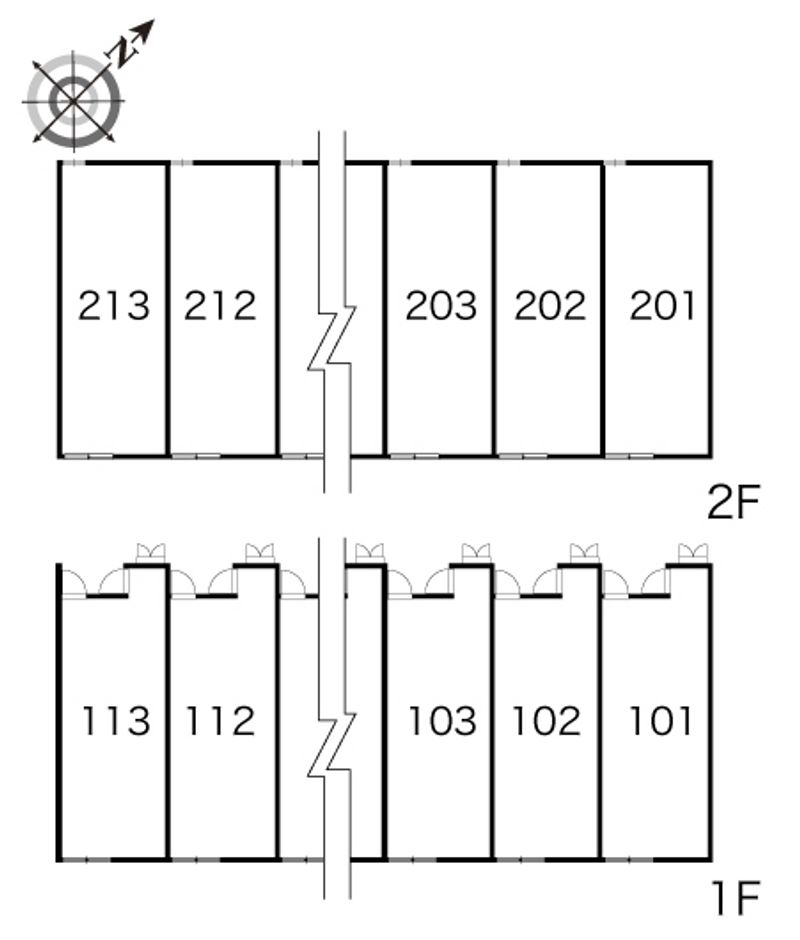 レオパレスグランコート 間取配置図