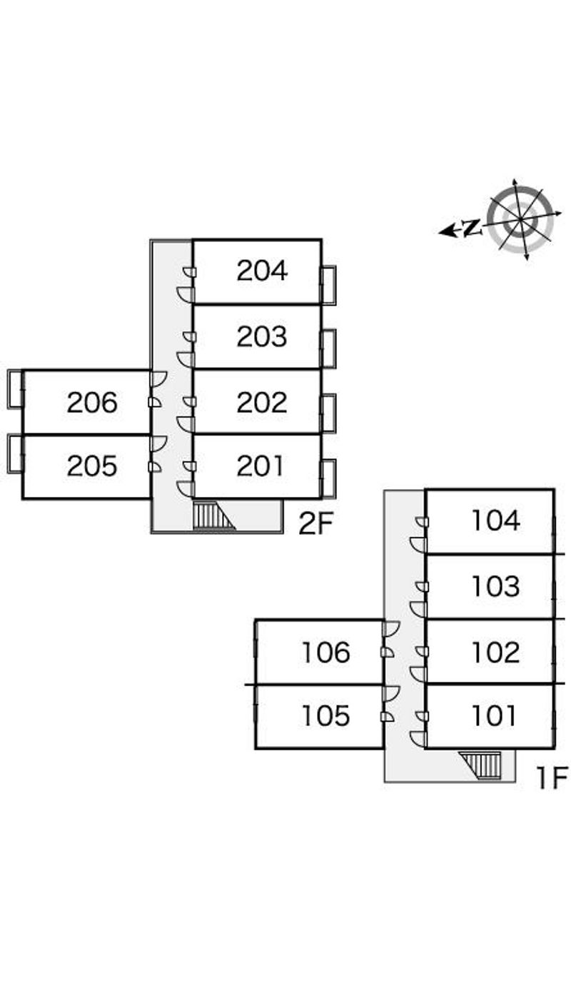 レオパレスブルーフォート 間取配置図