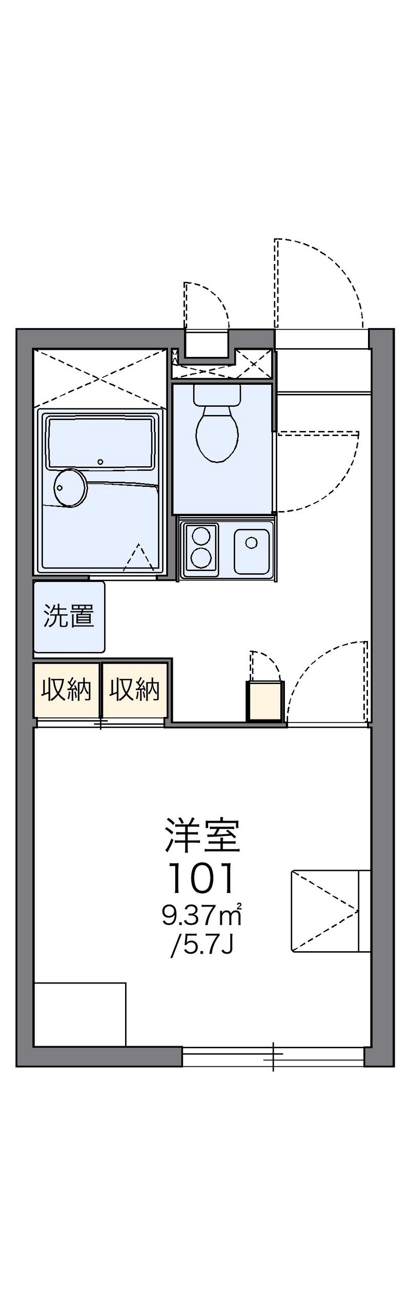 レオパレス小坂公園 間取図