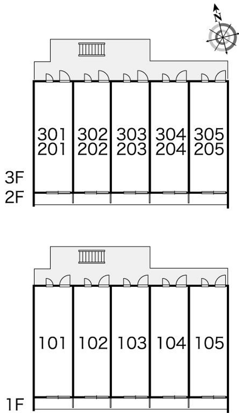レオパレスペパーミント 間取配置図
