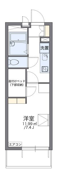 レオパレスプレズント 間取り図