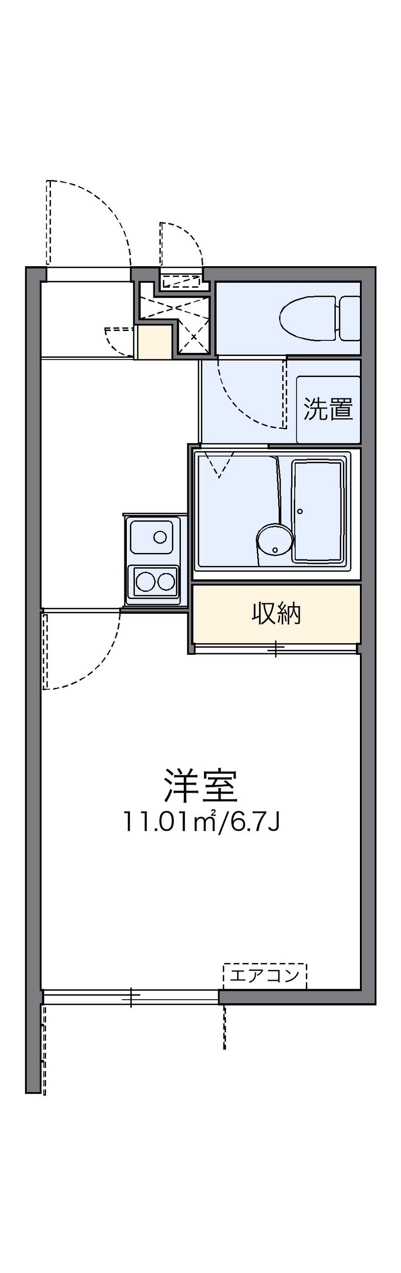 レオパレスローズ 間取図