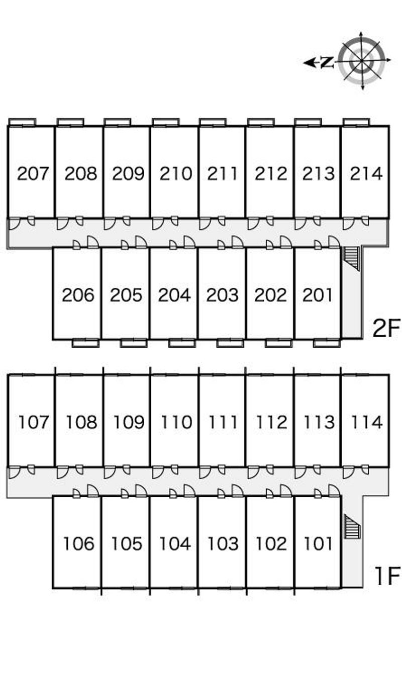 レオパレスソレーユＳ　Ｏ 間取配置図