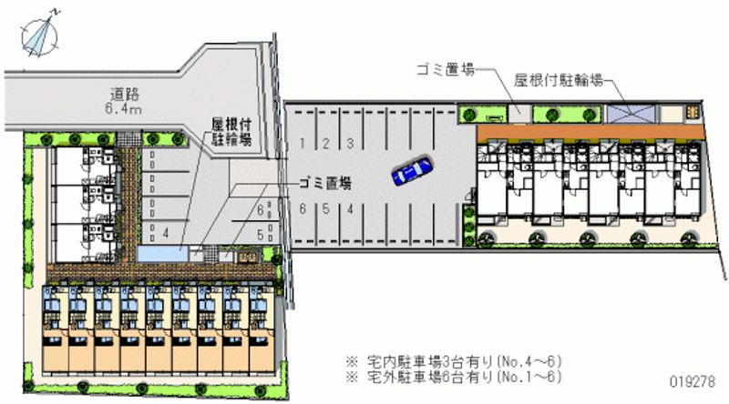 レオパレスエムズコートＢ 月極駐車場