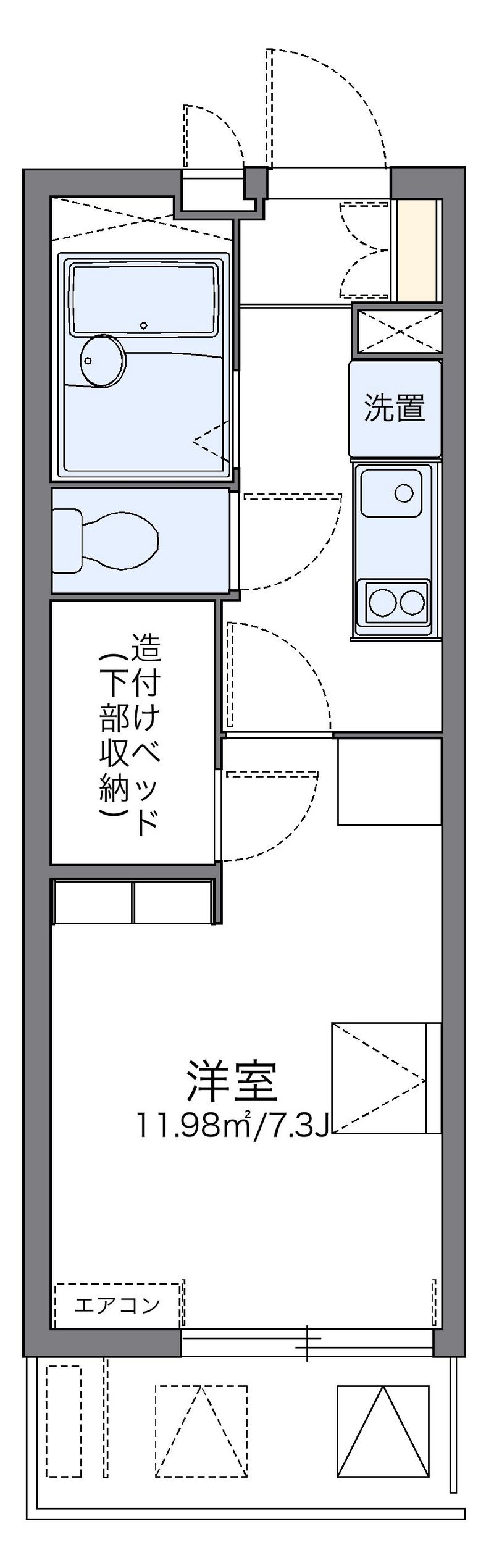 レオパレスクレール 間取図