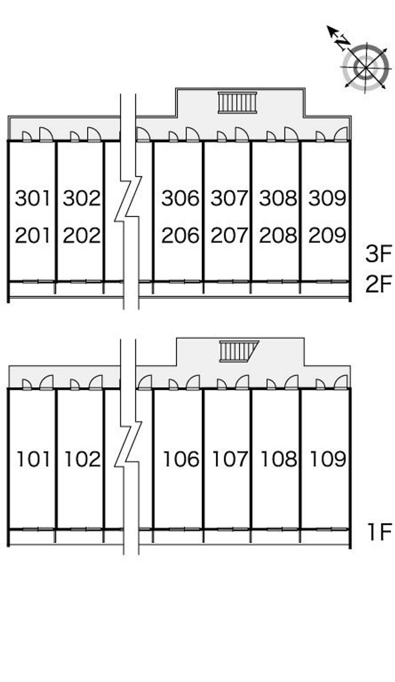 レオパレスバスケットタウン 間取り配置図