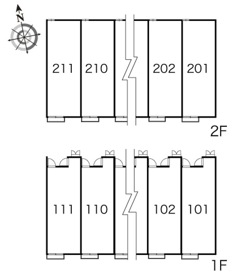 レオパレスサルウェイ三条 間取配置図