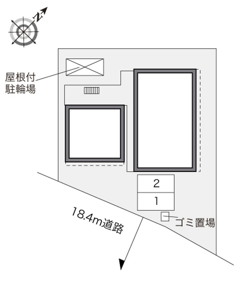 レオパレスグリーンリーブズ 配置図