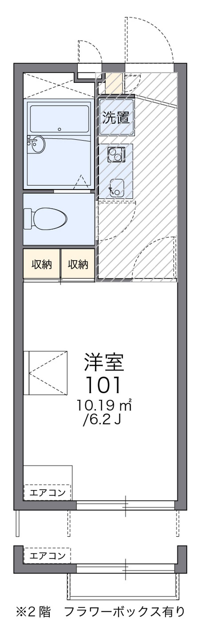 レオパレスフクチⅡ 間取図