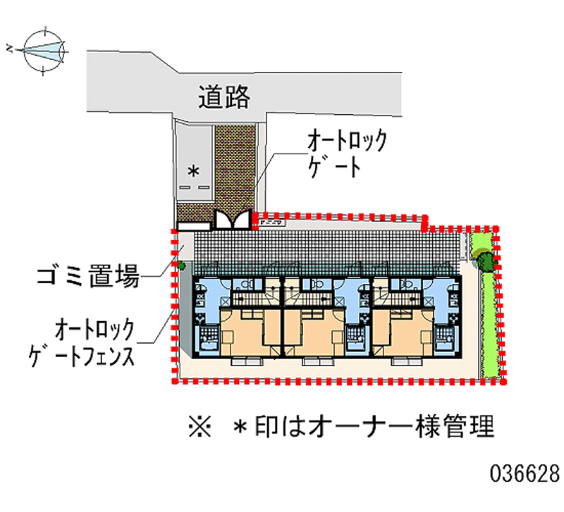 レオパレスＢ　スクエア 区画図