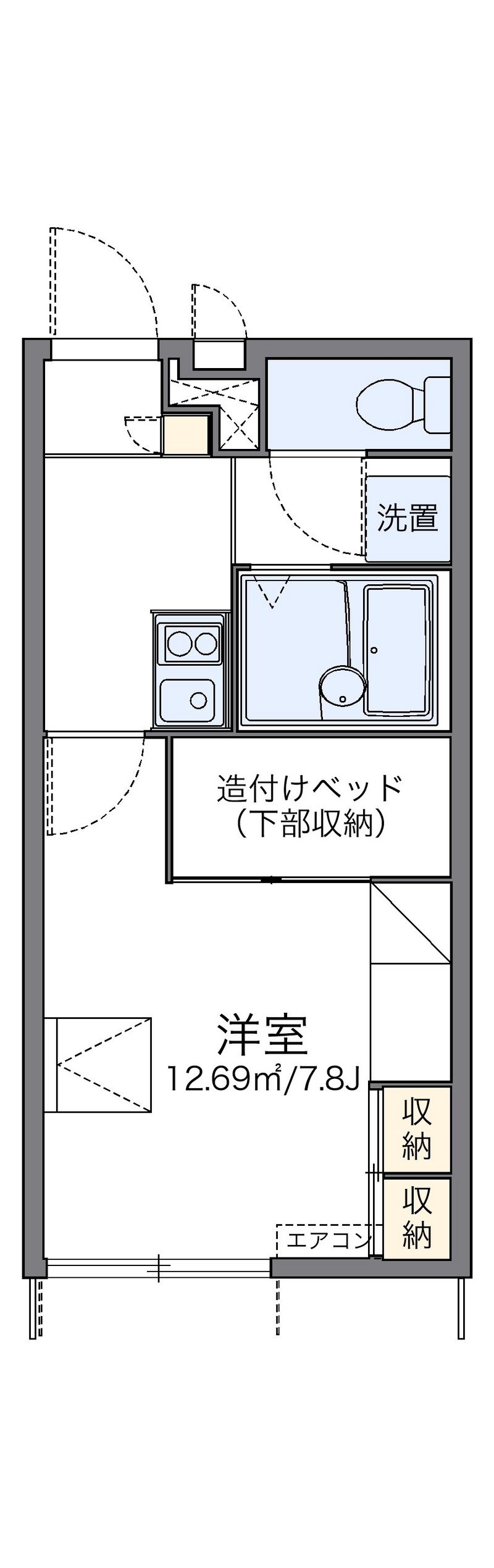 レオパレスエルズ和泉 間取図