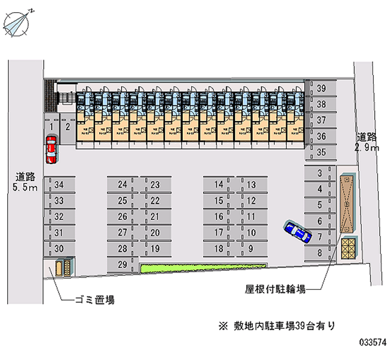 レオパレス中津川Ⅱ 月極駐車場