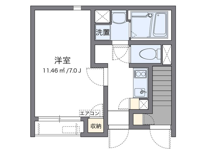 クレイノアクアパレス 間取図