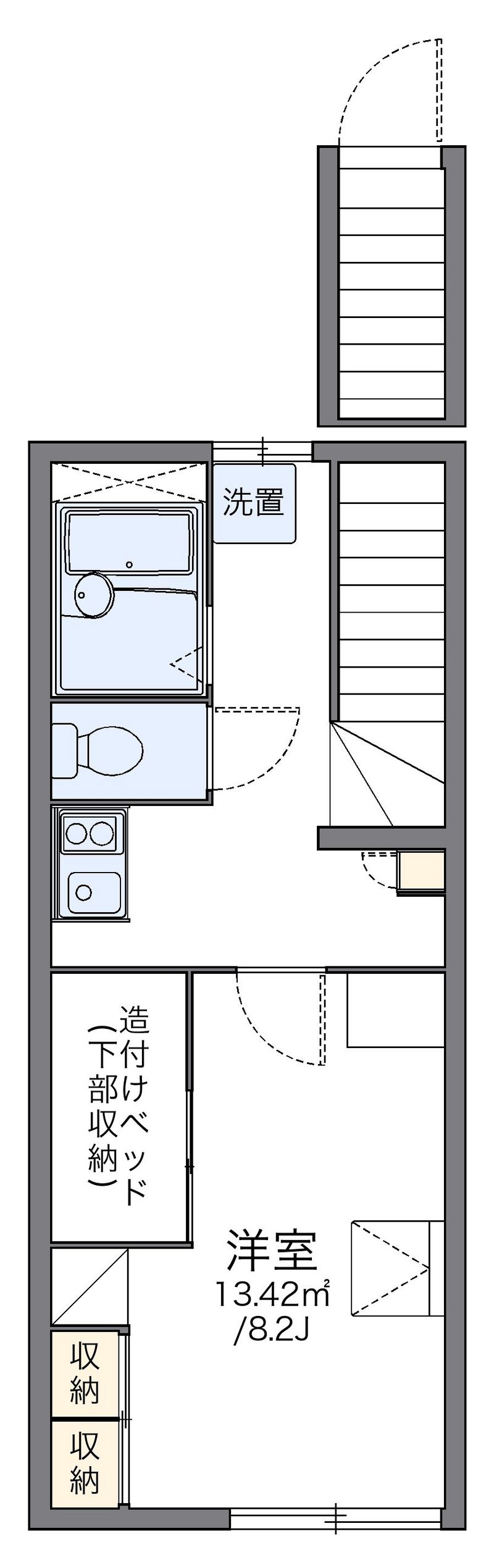 レオパレスベイストン 間取図