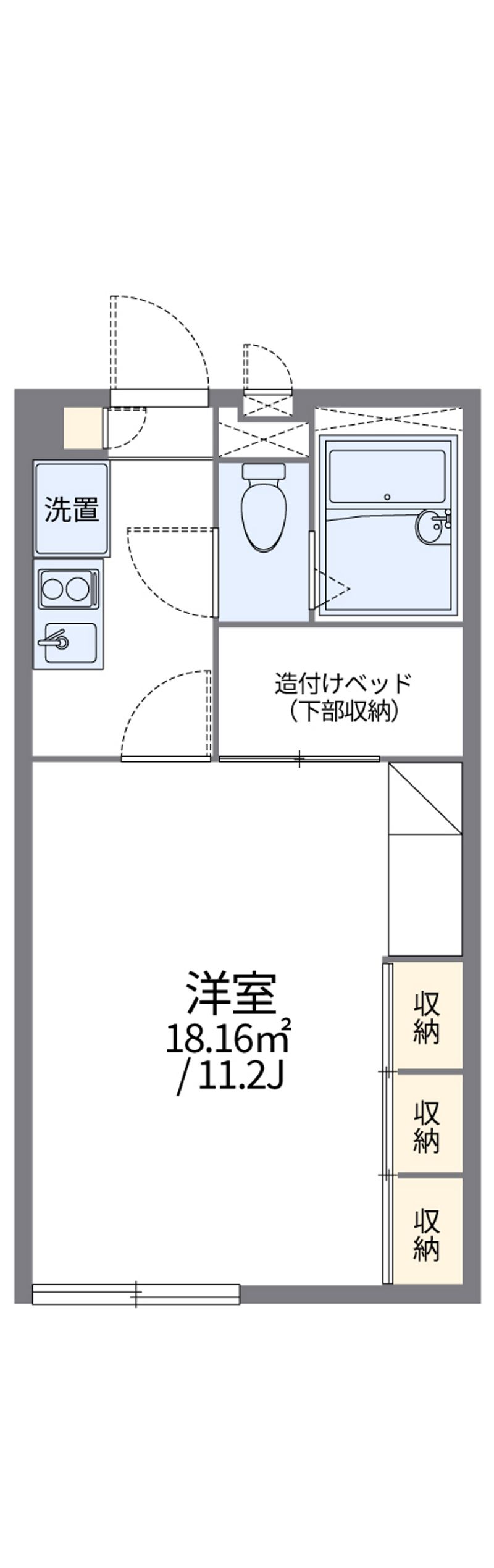 レオパレスエスポアール２番館 間取図